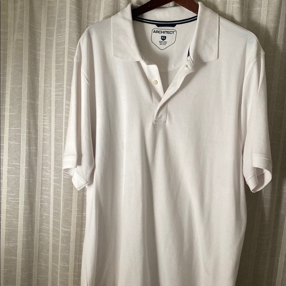 100% cotton white polo